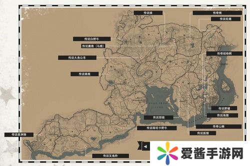 荒野大镖客2传说动物 荒野大镖客2(分布图)全传说动物位置一览